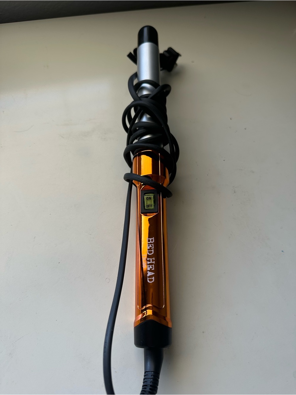 BedHead Orange 1 inch Curling Wand with On/Off Switch